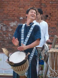 【2009.6.20(土）】アフリカンフェスタ②山崎美緒トーク＆山北紀彦パーカッション